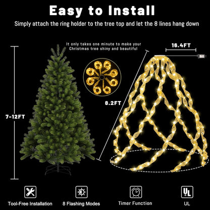 Ribbon String Christmas Tree Lights