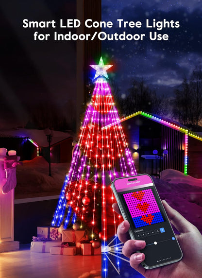 Smart LED Cone Stand Christmas Tree Lights - 2024 Version