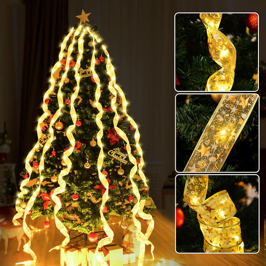 Ribbon String Christmas Tree Lights