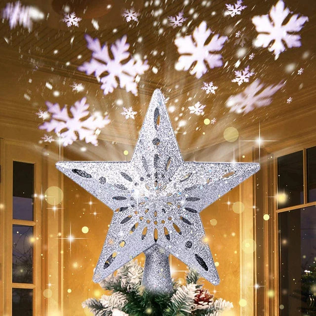 3D LED Light Projector Christmas Tree Topper