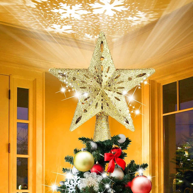 3D LED Light Projector Christmas Tree Topper