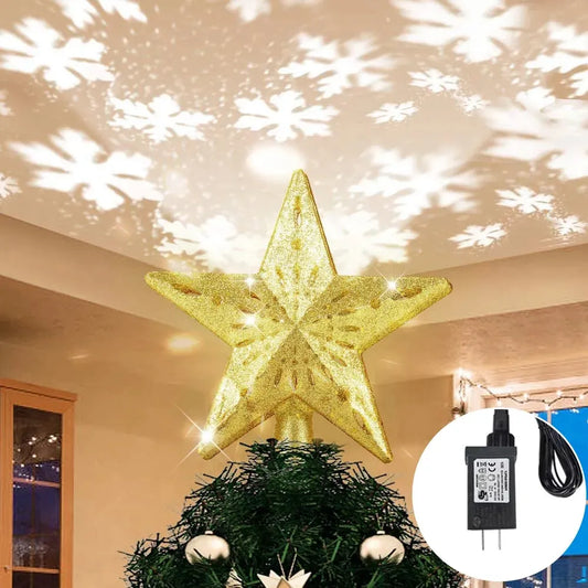 3D LED Light Projector Christmas Tree Topper